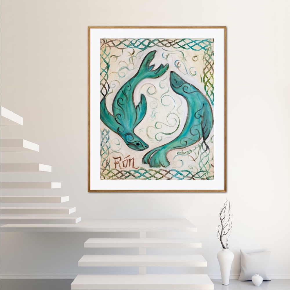 Rón Art Print minimalist ocean sea Irish Celtic mythology seal spirit animal - Picture 6 of 6